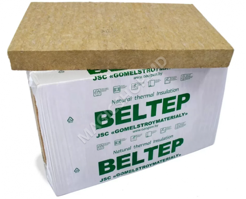 Минеральная вата BELTEP ROOF B60 - 185 kg/m3 1200x600 mm